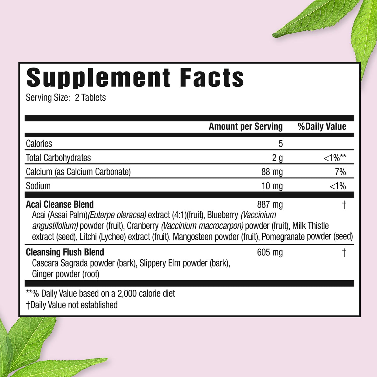 Applied Nutrition 14-Day Acai Berry Cleanse - 56 Tablets, Pack of 2 - Weight-Loss Support Flush + Milk Thistle - 56 Servings