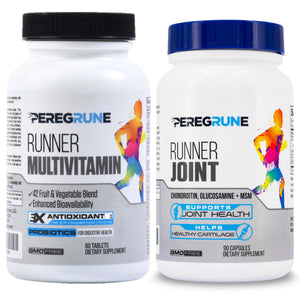 PEREGRUNE Runner Multivitamin & Joint Support Supplement | Antioxidants, Complete B-Complex & Probiotics to Support Energy PEREGRUNE