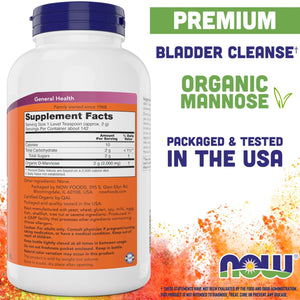 NOW Foods Pure, Organic D-Mannose 10 oz Powder - Bladder Cleanse and Urinary Tract Health Supplement - Non-GMO - Vegan Friendly - 2000mg / 2 Grams per Serving NOW FoodsBuy Supplements Australia