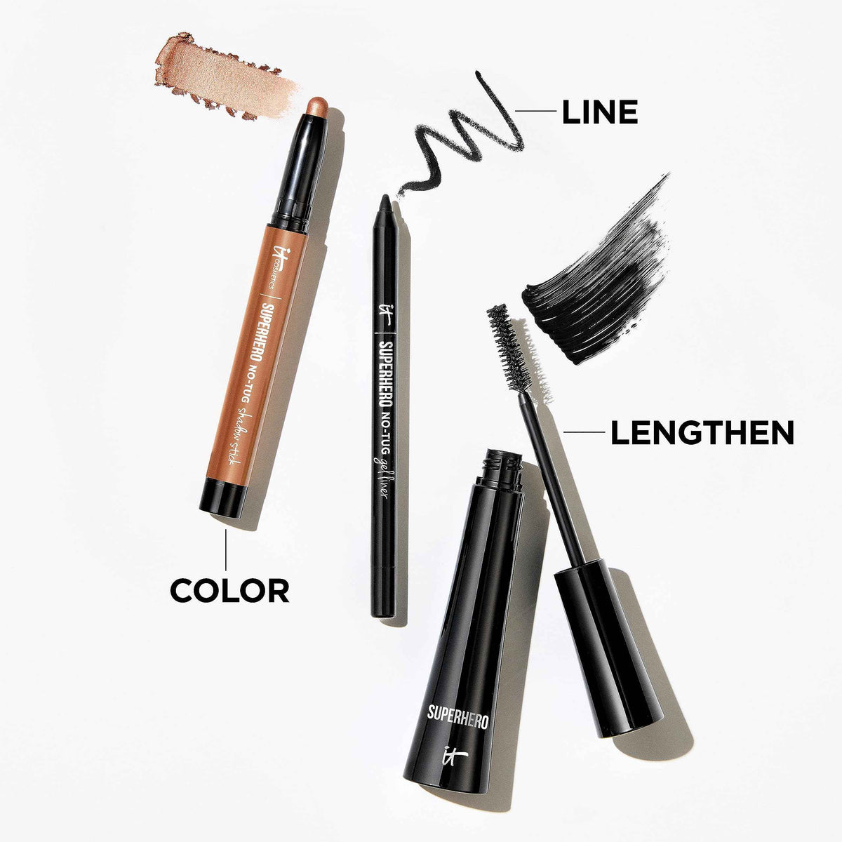IT Cosmetics Superhero No-Tug Waterproof Eyeshadow Stick - Cream Eye Shadow with Built-In Primer - Longwear & Blendable - Suitable Eye Makeup