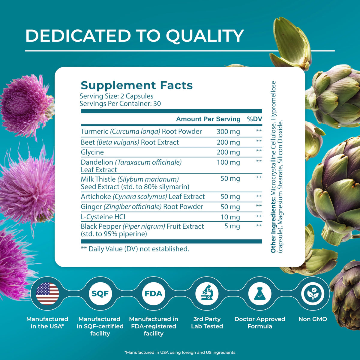 PUREHEALTH Research Liver Health - Liver Cleanse Detox & Repair Support Supplement- with Milk Thistle, Turmeric Powder, Dandelion, Artichoke, Beet Root, Ginger