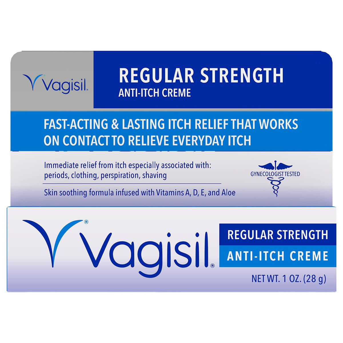 Vagisil Regular Strength Anti-Itch Feminine Cream for Women, Gynecologist Tested