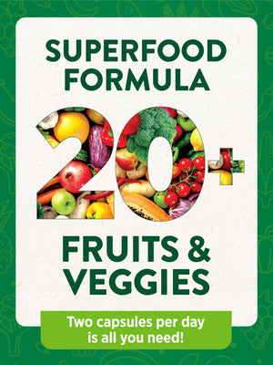 Nature's Truth Fruit and Veggies Supplement | 120 Vegetarian Capsules | 20+ Fruits & Vegetables | Vegetarian, Non-GMO, and Gluten Free Supplement Nature's TruthBuy Supplements Australia