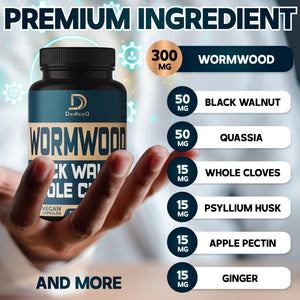 DEDICAD 12in1 Wormwood Black Walnut Clove Capsules - Immune, and Mood Support - 3 Month Supply - 90 Vegan Capsules DEDICADBuy Supplements Australia