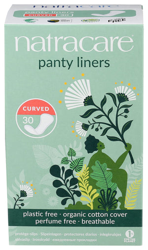 Natracare Natural Organic Curved Panty Liners, with Certified Organic Cotton, Ecologically Certified