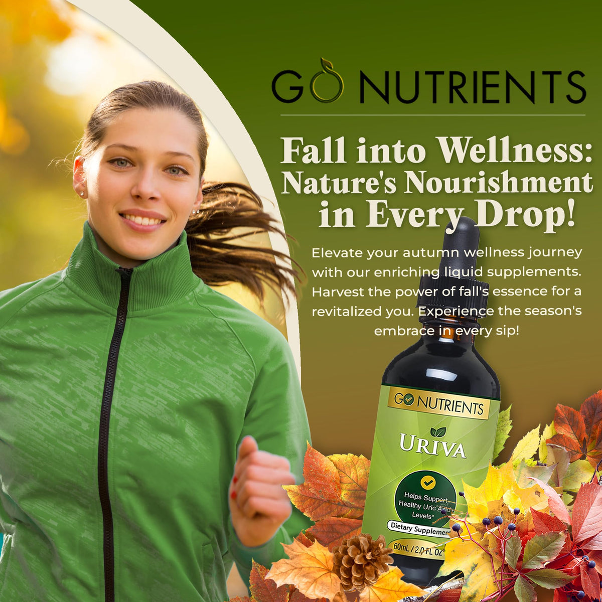Go Nutrients Uriva Advanced Uric Acid Flush Cleanse with Tart Cherry Extract Celery Seed Extract Turmeric