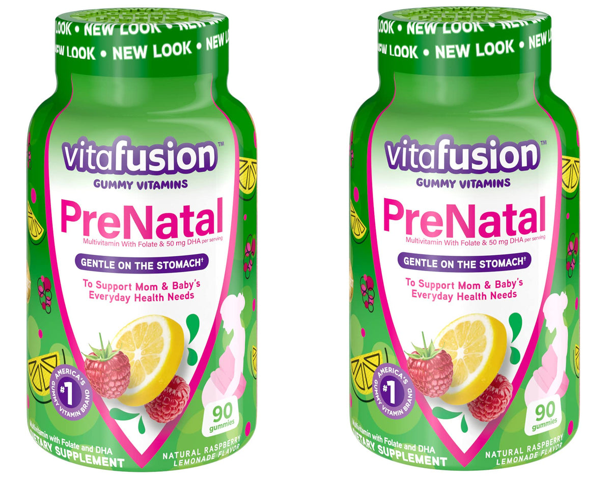 Vitafusion PreNatal Multi Vitamins, 90 Gummies each (Value Pack of 2)