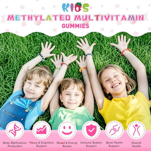 Elysx Kids Methylated Multivitamin Chewable Gummies, MTHFR Supplement with L Methylfolate, Magnesium, Biotin, Choline Elysx