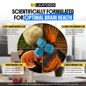 Limitless Supershrooms Smart Focus Gummies - 30 Day Supply LIMITLESS XBuy Supplements Australia