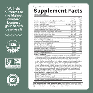 Garden of Life Organics Men's 40+ Multivitamin with Prostate Support, B12 & Vitamins – Vegan Daily Whole Food Multivitamin, Non-GMO, Certified Organic, 120 Tablets Garden of LifeBuy Supplements Australia