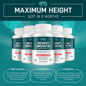 BIOTEQUELAB Height Growth Maximizer, Calcium, Vitamin D3 and Zinc Blend Pills, Bone Growth Supplement for Kids and Teens, Bone Strength, Density Support, GMO-Free, Gluten-Free, Made in USA, 60 Caps BTQ BIOTEQUE LABBuy Supplements Australia