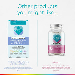 Health & Her Multivitamin Supplement for Women Taking Birth Control - Nutrition Support - 1 Month Supply, 60 Tablets - Vegan & Gluten Free Health and HerBuy Supplements Australia