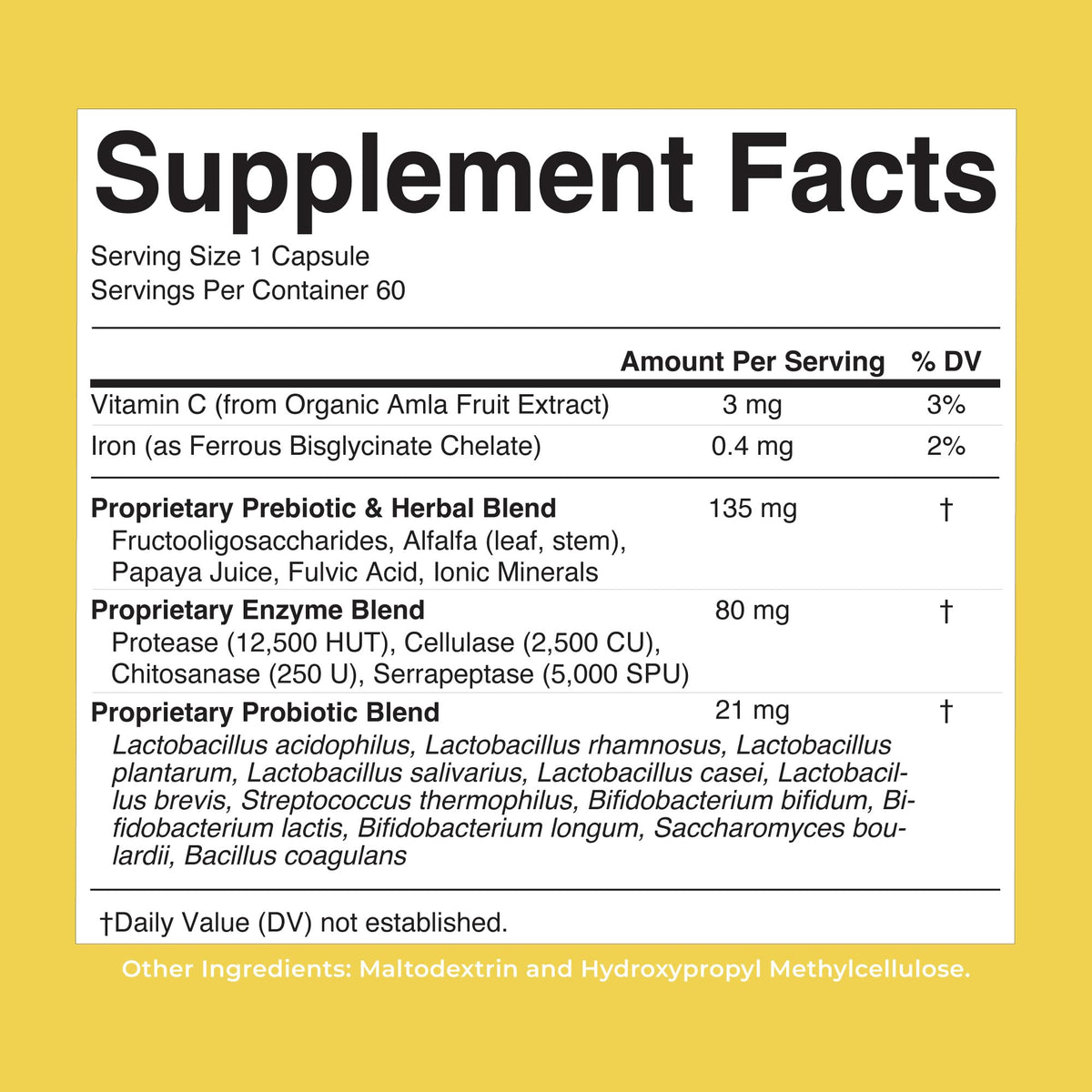 MaryRuth’s Gut Flora Health+ Enzymes - Prebiotic & Probiotic Digestive Enzymes for Healthy Gut Biome & Digestive Support - Gastrointestinal Health - CLP Certified
