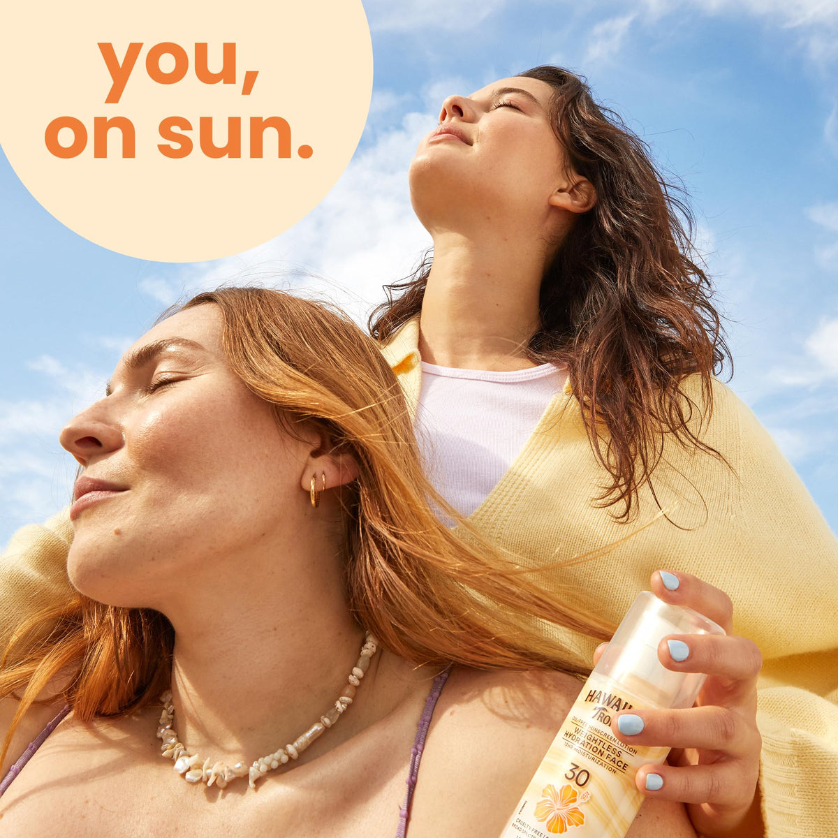 Hawaiian Tropic Weightless Hydration Lotion Sunscreen for Face SPF 30, 1.7oz - Travel Size
