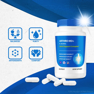 NutraRize (3 Pack) Arthro MD+ Capsules, Official Arthro MD Joint Support, All Natural Formula to Support Flexibility and Mobility, Premium Pills for Healthy Joints, Arthro M D Review (180 Capsules) NutraRizeBuy Supplements Australia
