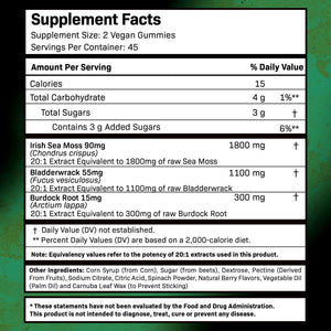 WELLNESS LABSRX Sea Moss Gummies, 3200mg Irish Sea Moss Mixed Berry Flavor with Maximum Potency Bladderwrack and Burdock Root - Supports Skin, Energy and Immunity - 90 Count WELLNESS LABSRXBuy Supplements Australia
