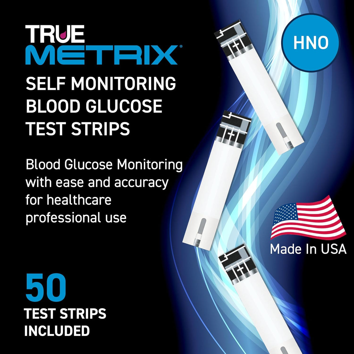 TRUE METRIX Self Monitoring Blood Glucose Test Strips (HNO), 50 Count - Blood Glucose Test Strips Compatible with TRUE METRIX Family of Self Monitoring Blood Glucose Meters, Health Network Only