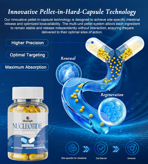 Clarusph Immunity* Supplement, Immune* Nucleotide Complex Blend 400mg Including AMP, CMP, GMP, UMP, Nucleo Immune*, 120 Capsules ClarusphBuy Supplements Australia