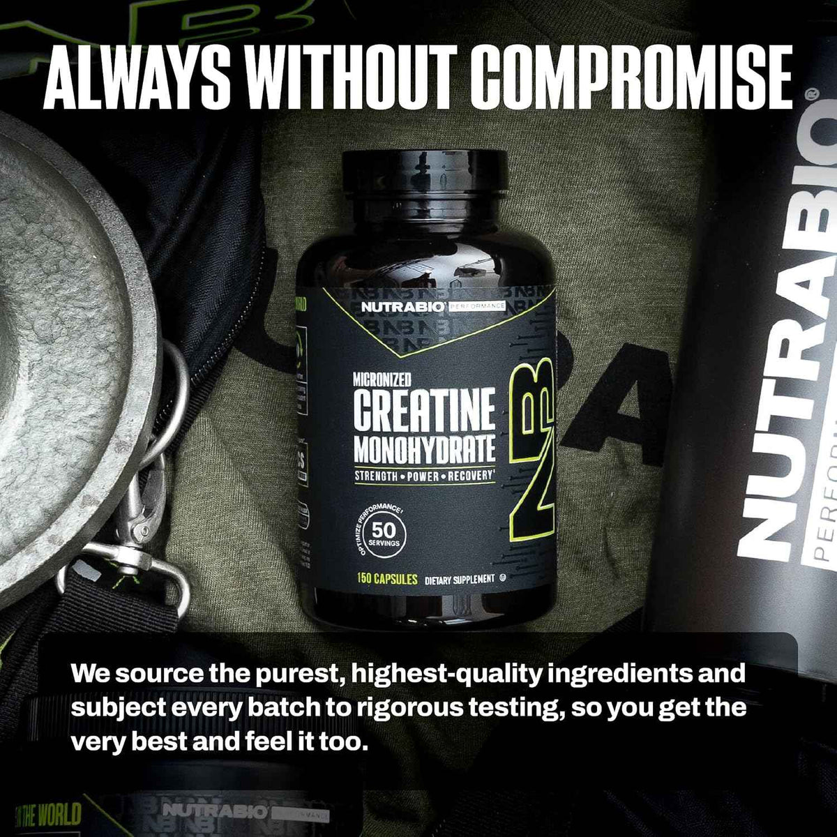 NutraBio Pure Micronized Creatine Monohydrate Capsules, Creatine Pills, Supports Bulk Muscle Energy, Recovery, and Strength - Keto Friendly, Kosher, Creatine Nutritional Supplement for Men and Women