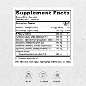 Vitanica Metabolic Manager - Herbal Supplement to Support Healthy Metabolic Response - Dietary Supplement with Vitamin D - Vegan Antioxidant Supplement - 120 Capsules VitanicaBuy Supplements Australia