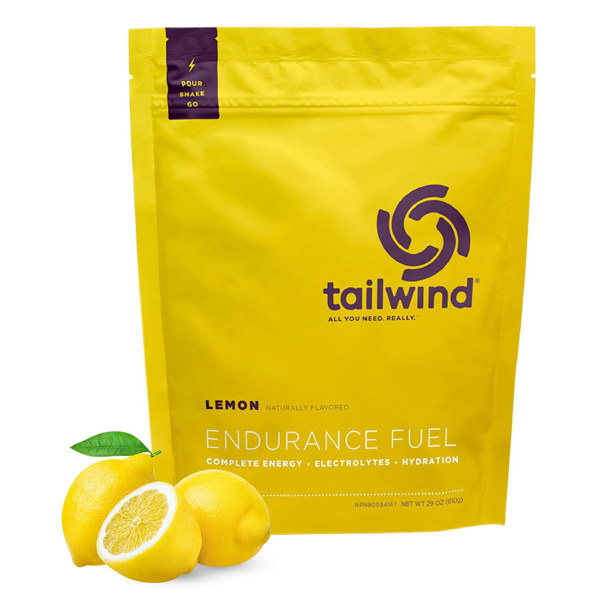 Tailwind Nutrition Endurance Fuel lemon carb electrolyte drink mix vegan gluten free endurance sports nutrition 30 servings