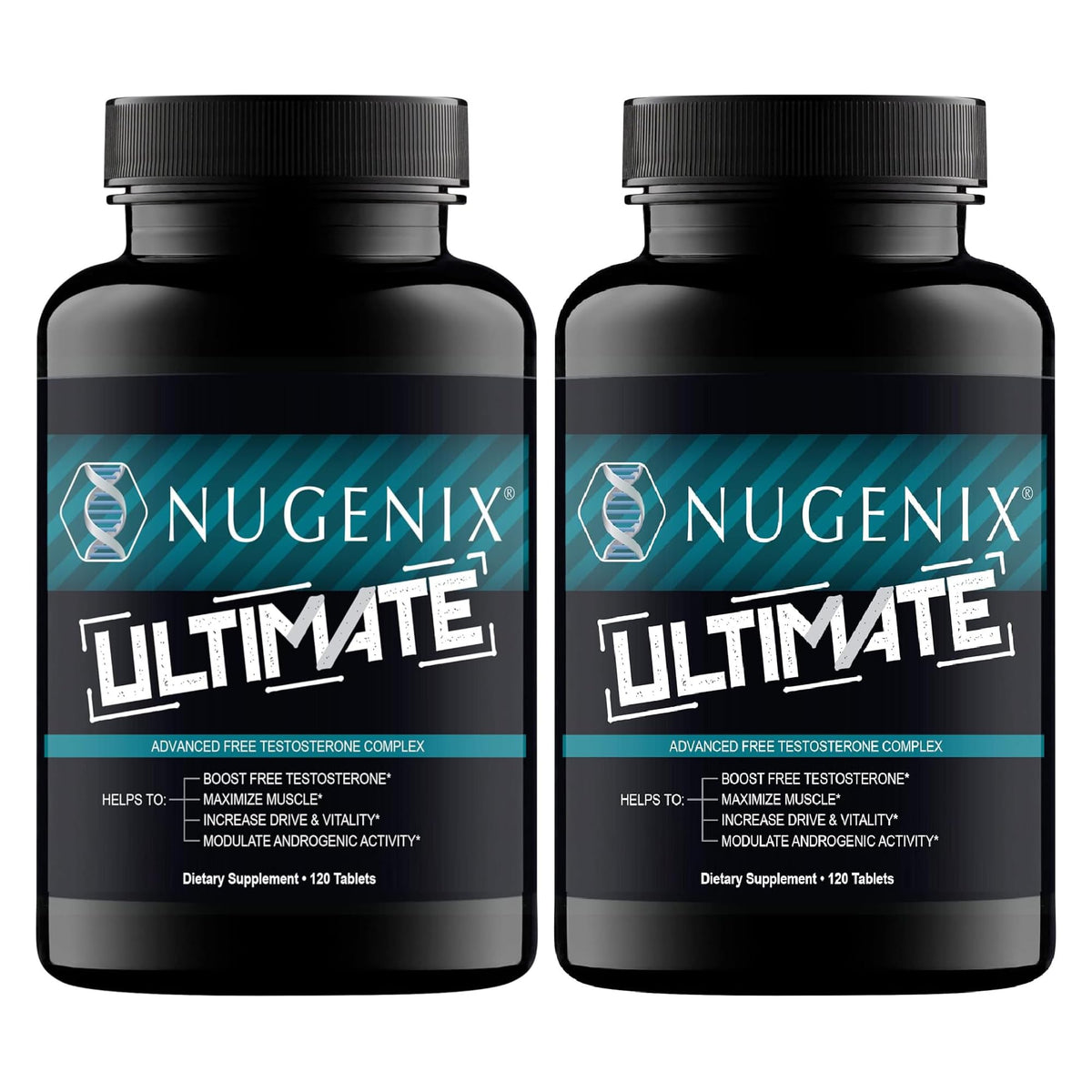 Nugenix Ultimate testosterone booster tablets men free testosterone energy strength stamina performance support 240 count bottle
