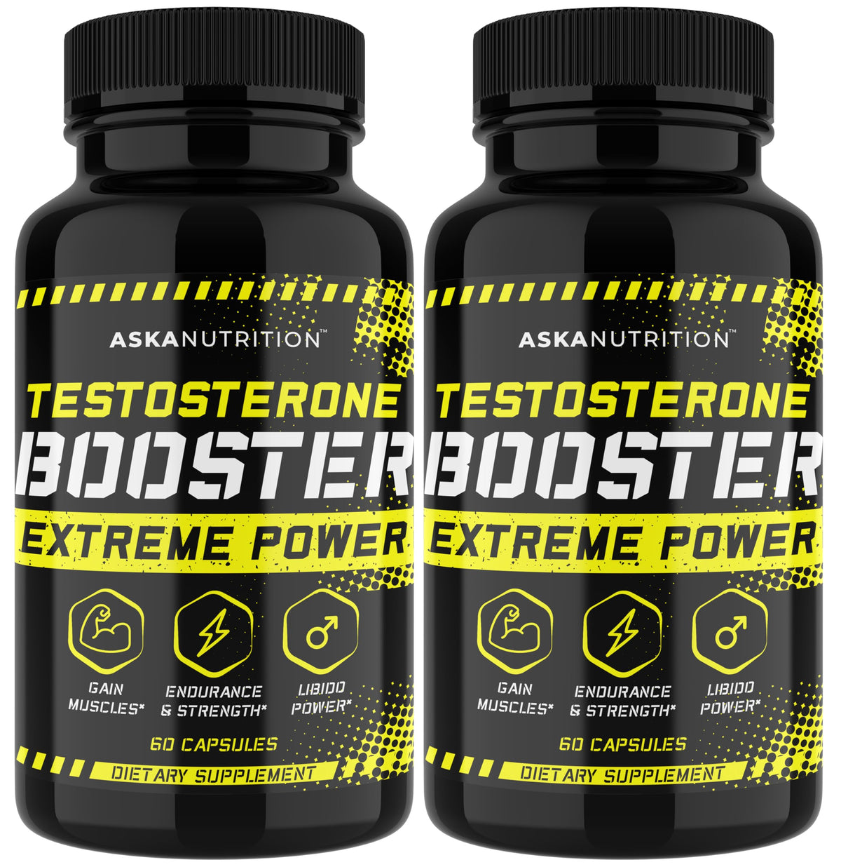 men testosterone booster capsules muscle growth strength energy endurance blood flow workout wellness supplement 2 pack bottles