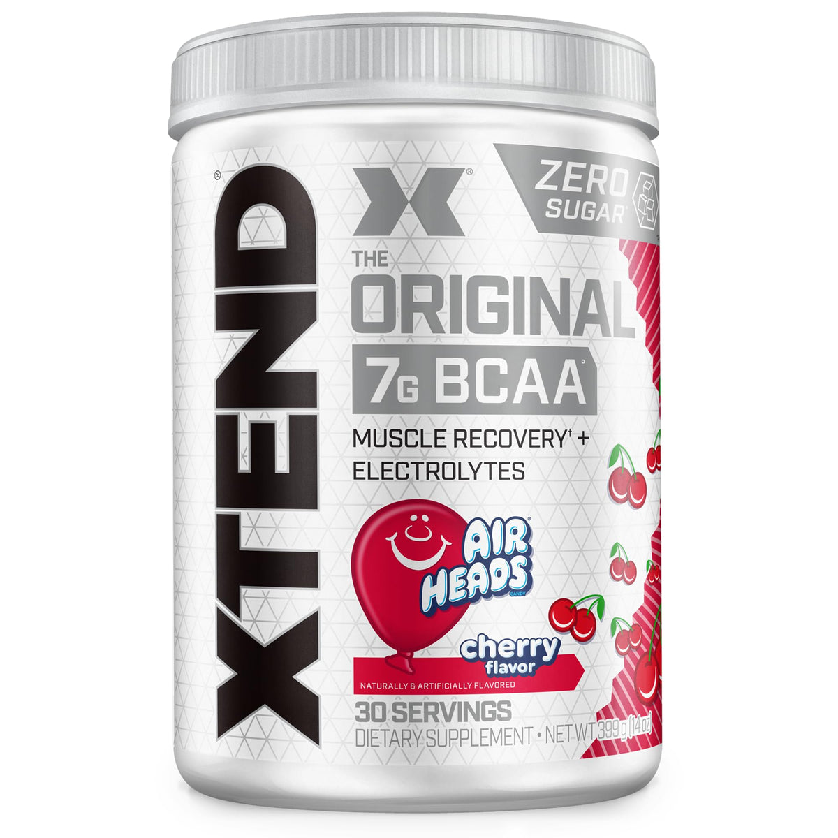 Xtend Original BCAA powder cherry airheads glutamine electrolytes recovery drink 30 servings